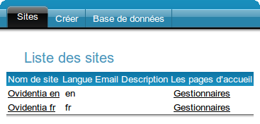 Exemples de multi-sites permettant de gérer différentes langues