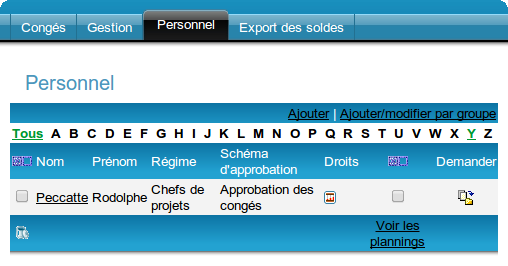 Demande de congé pour un tiers