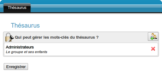Droits du thésaurus