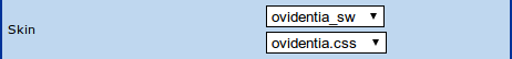 Modification du skin appliqué au site