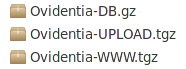 Fichiers de sauvegarde d'Ovidentia